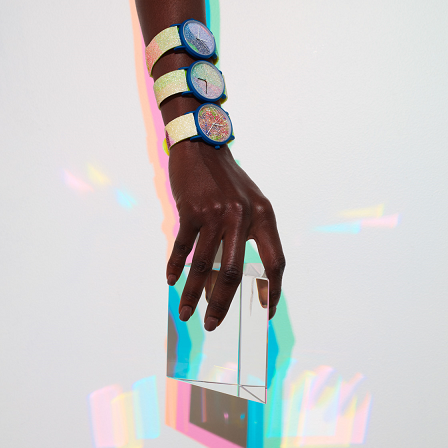 fashion watch with crystals